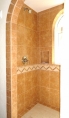 Beautifully tiled shower.